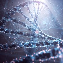 Conceptual image of gene expression in DNA